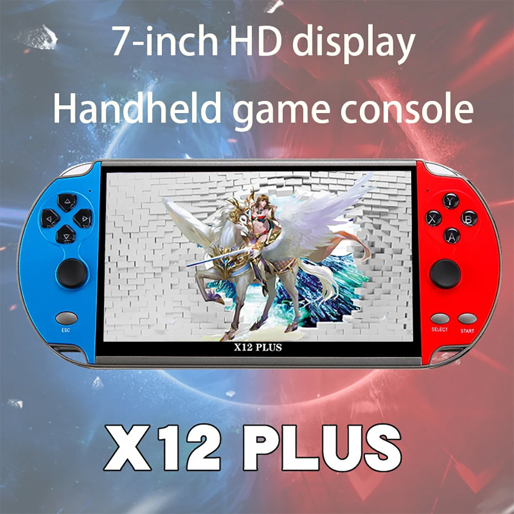Retro Handheld Games Player X12 Plus Built-in 10000games Portable 7” e-book VX
