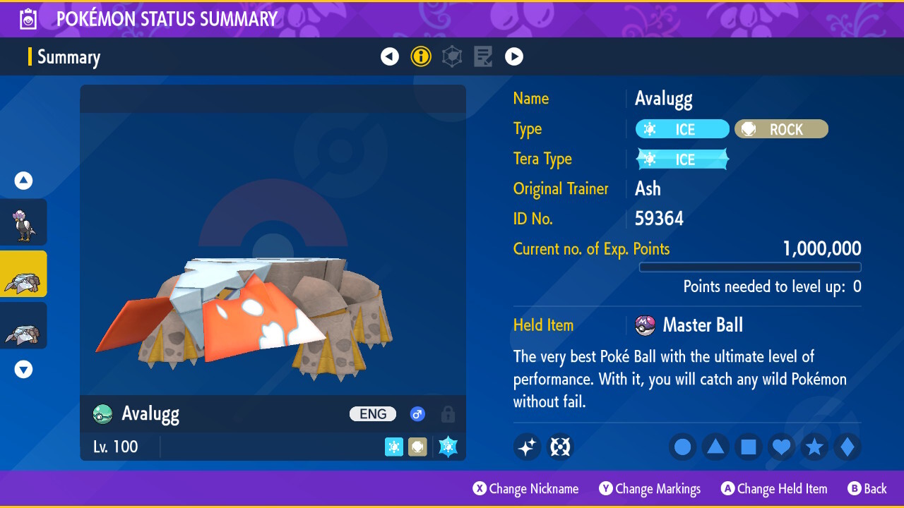 Pokemon Scarlet & Violet Hisuian Avalugg 6IV Trained 🌟Shiny🌟 & Non Shiny Home