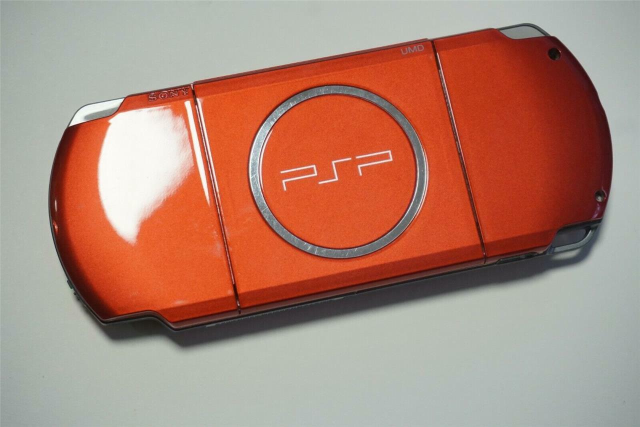 PSP-3000 console red v-good cond international PlayStation Portable system