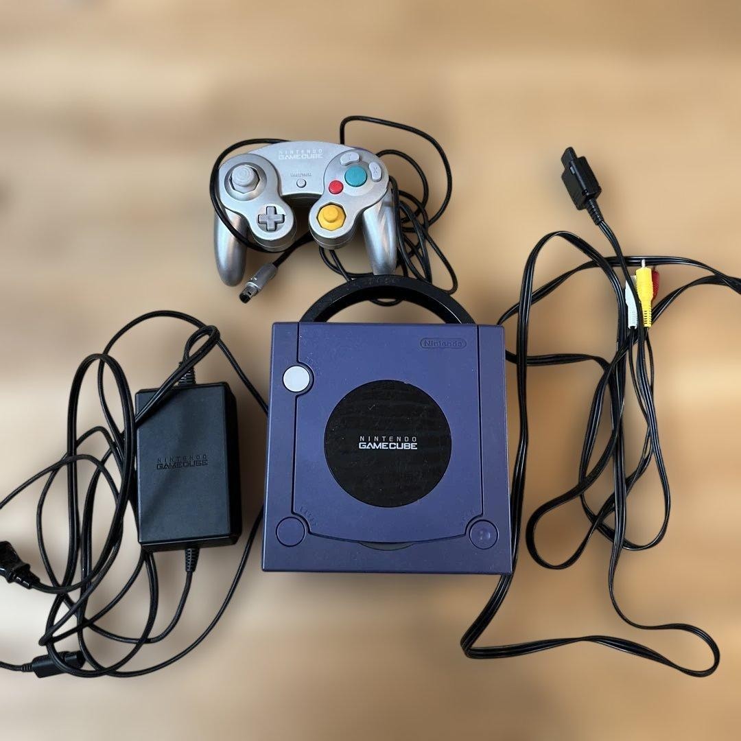 Nintendo GameCube Console Indigo DOL-001 NTSC-U Console Cable Controller u0008M