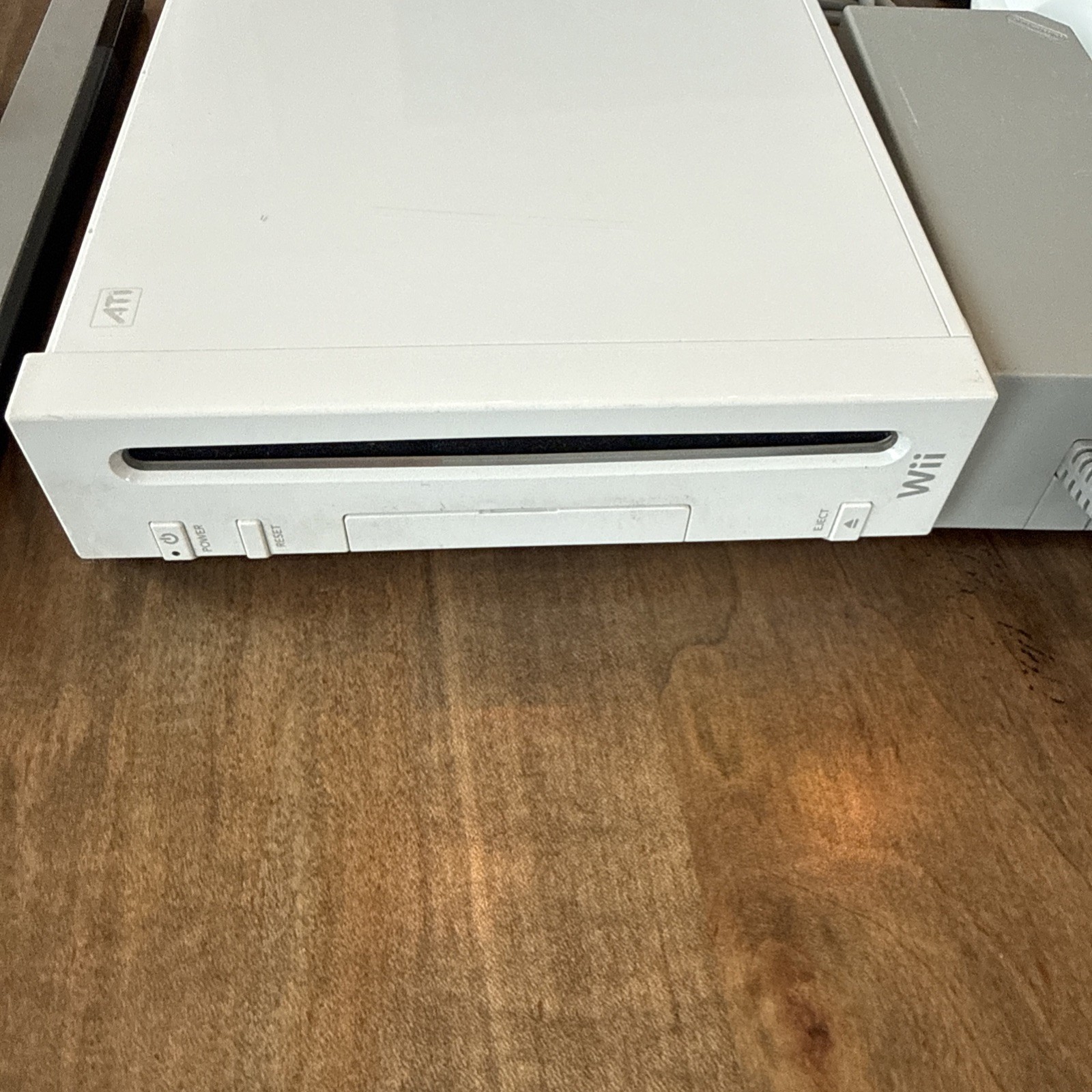 Nintendo Wii Console Bundle Original With 2 Nunchucks, cables, wheel Tested