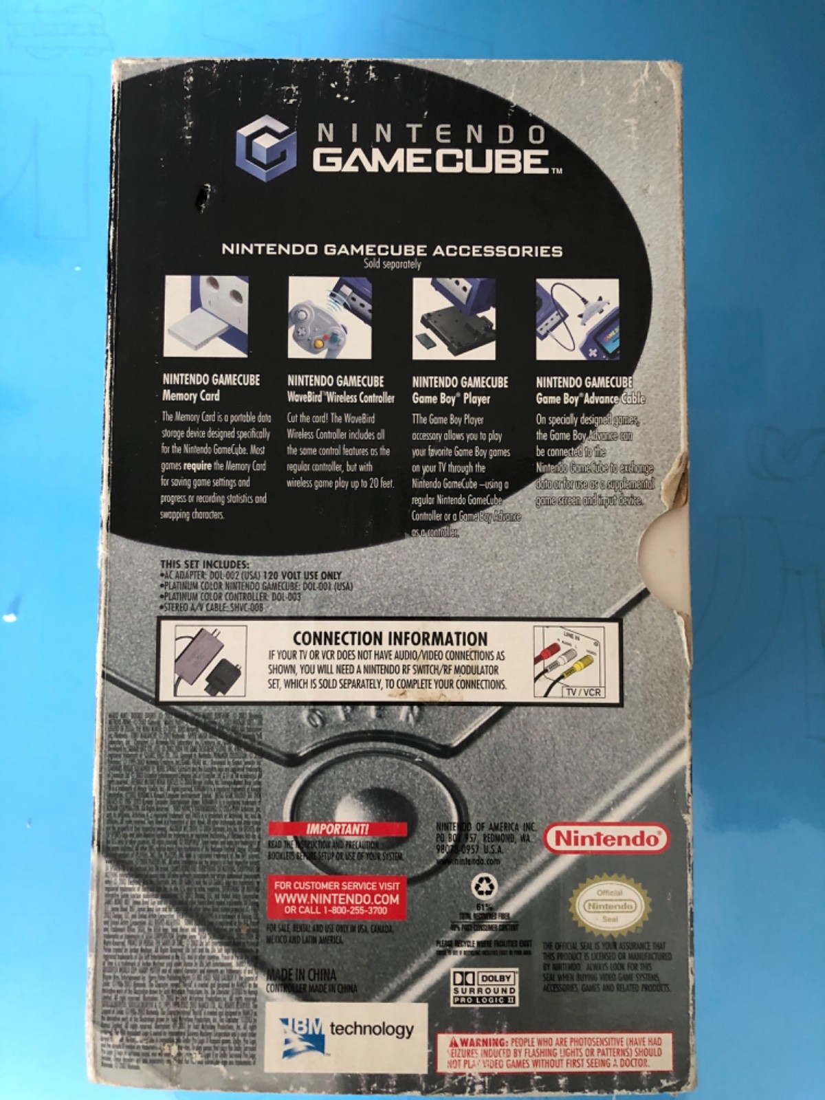 Nintendo Gamecube Console USADOL-001 Platinum Limited Edition in Box (No Manual)