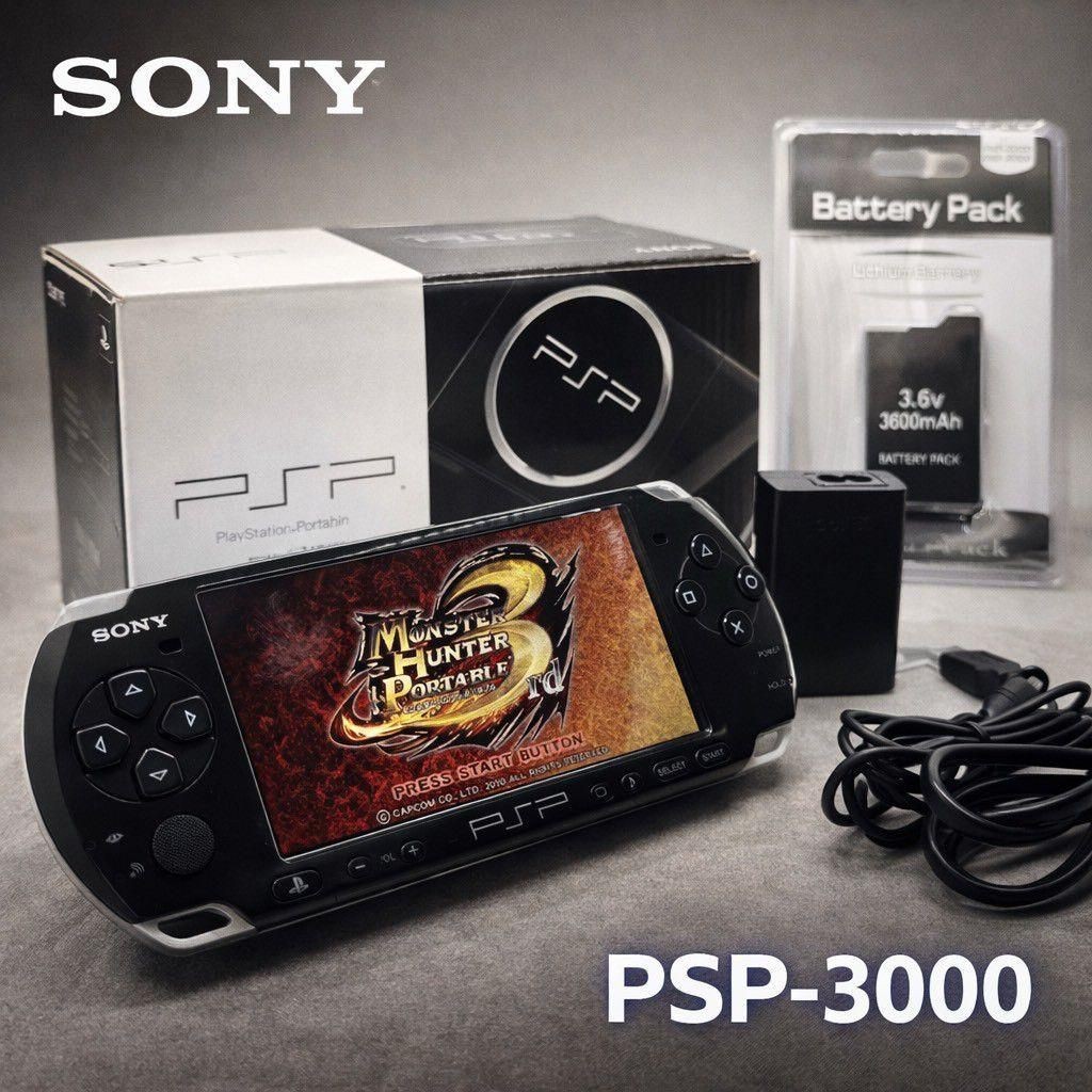 Tested and Working SONY PSP-3000 Console, Piano Black PB with Box