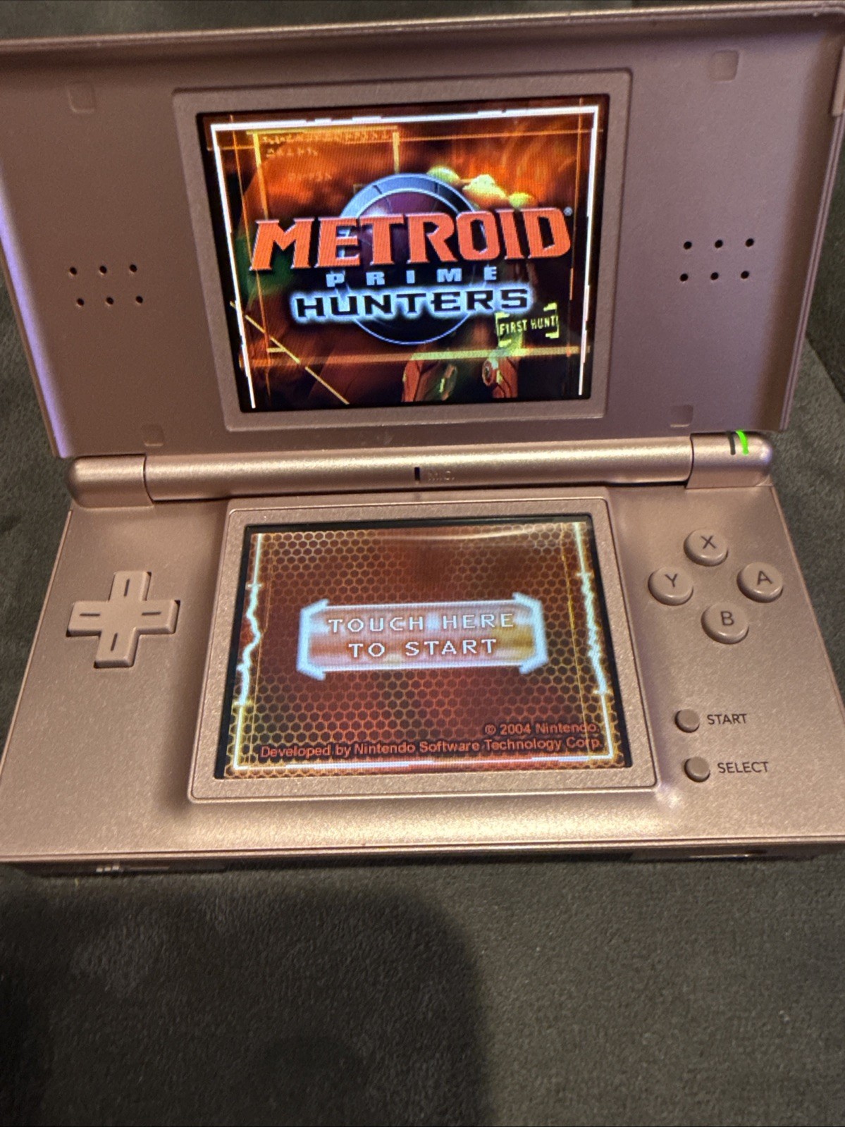 Nintendo DS Lite Handheld Game Console USG-001 Metallic Rose w Charger – Tested