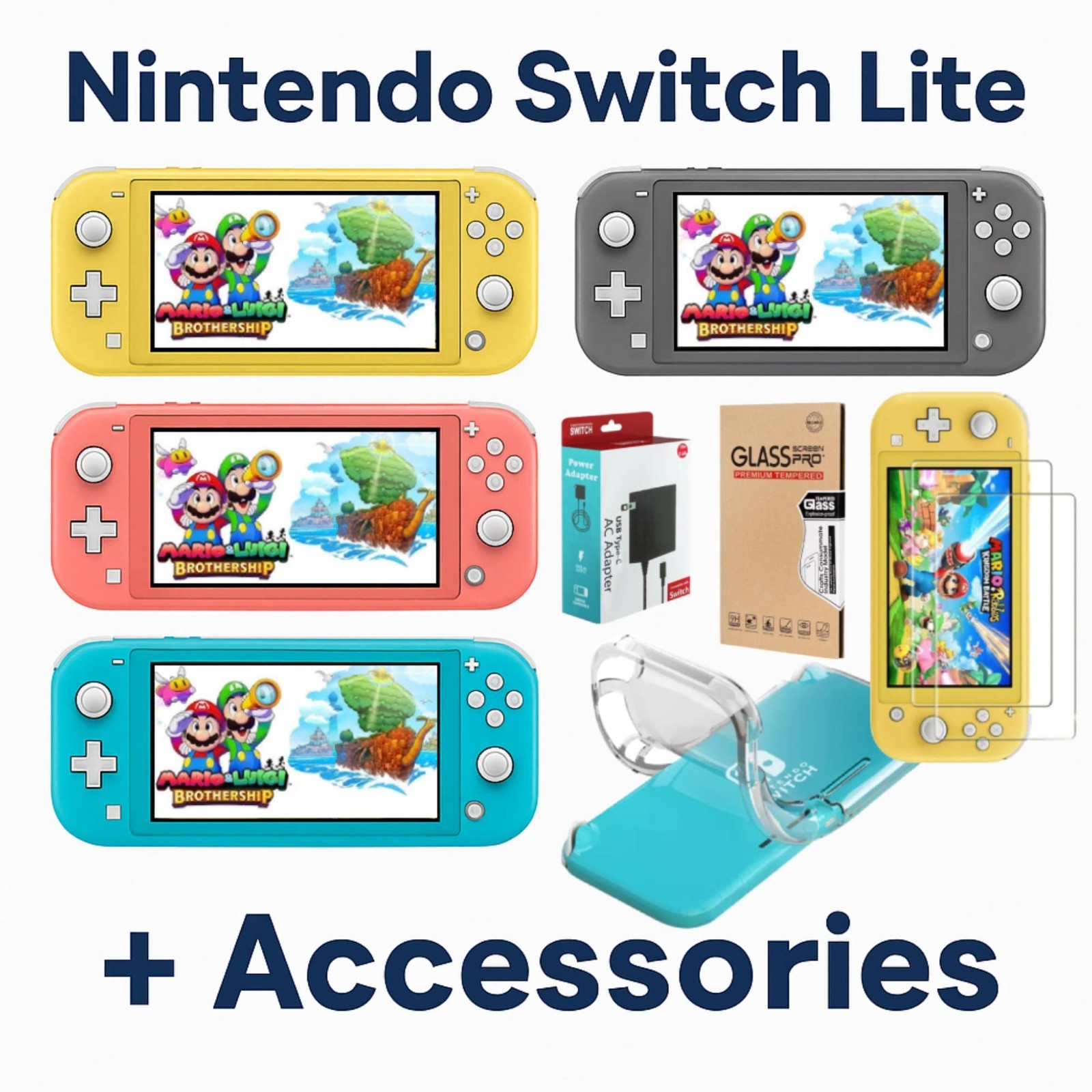 Nintendo Switch Lite CHOOSE YOUR COLOR + Accessories bundle! – Region Free!
