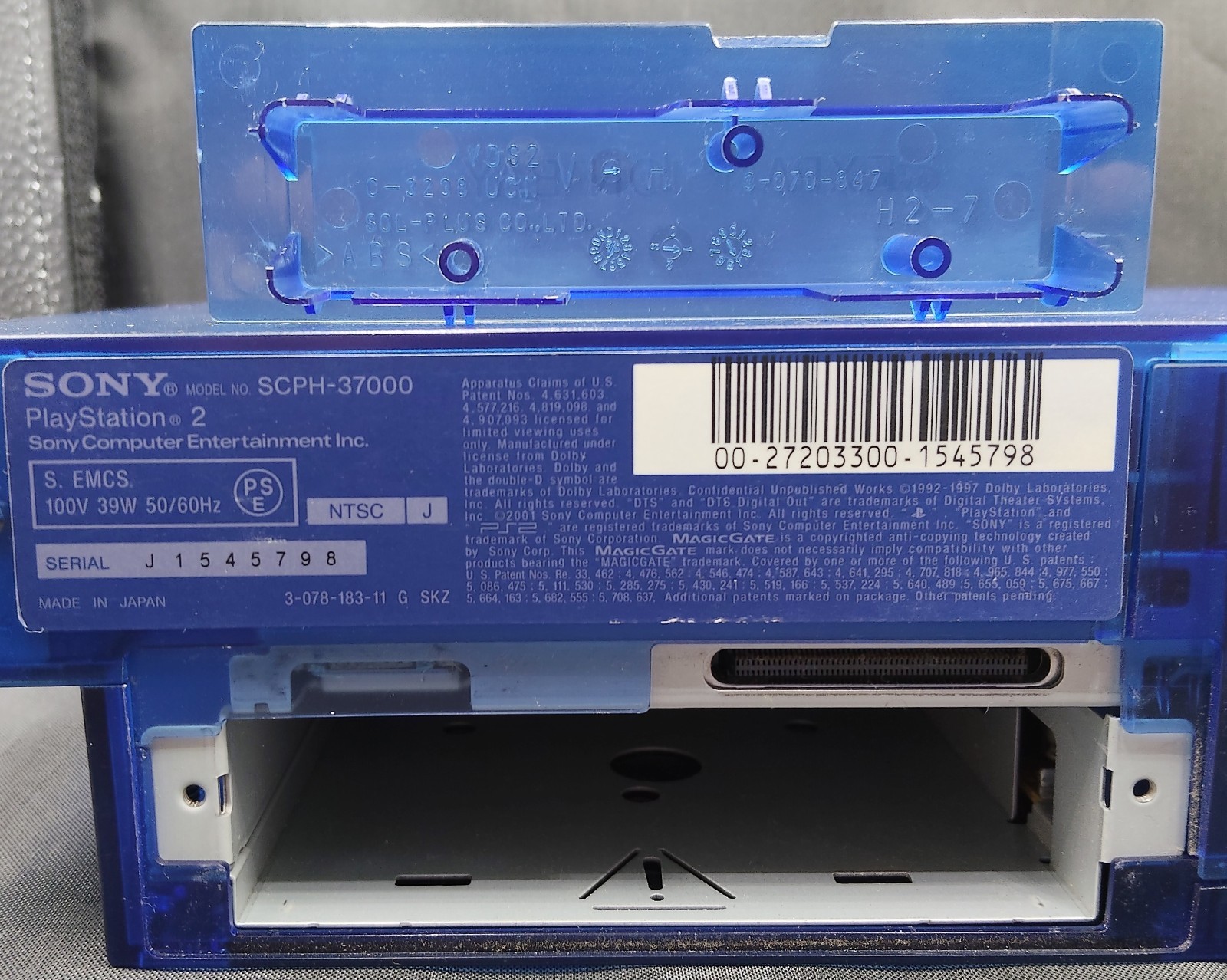 PS2 OCEAN BLUE Console System Made in Japan SCPH-37000 L NTSC-J Playstation2