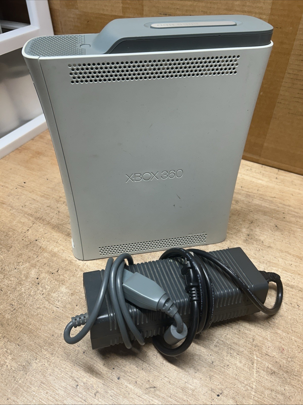 Xbox 360 Console White 60gb w/ Power Supply – Works But Disc Drive Sticks