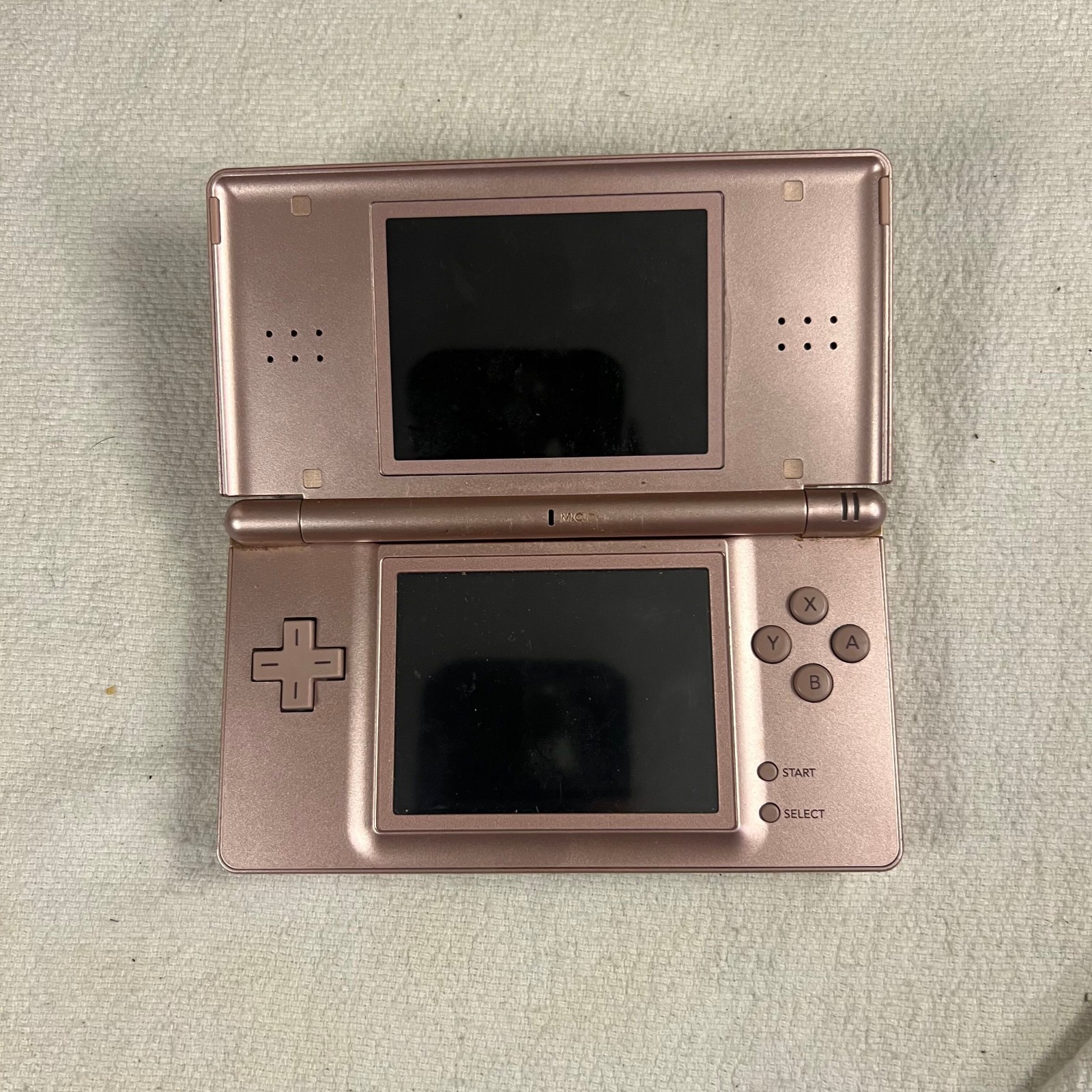 Nintendo DS Lite Video Game Console – Metallic Rose For Parts or Repair