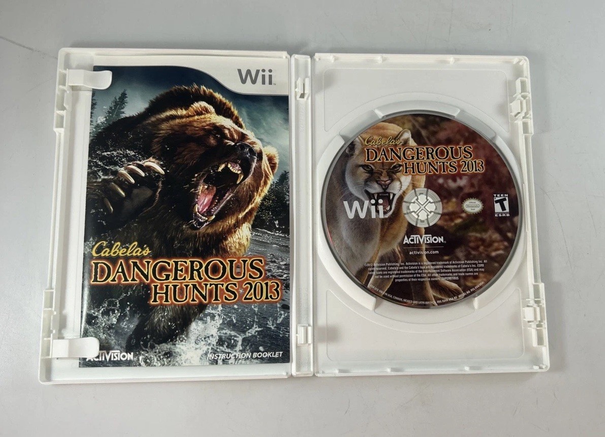 Wii RVL-001 Console Bundle Motion Plus Remote & Cabela’s Game TESTED