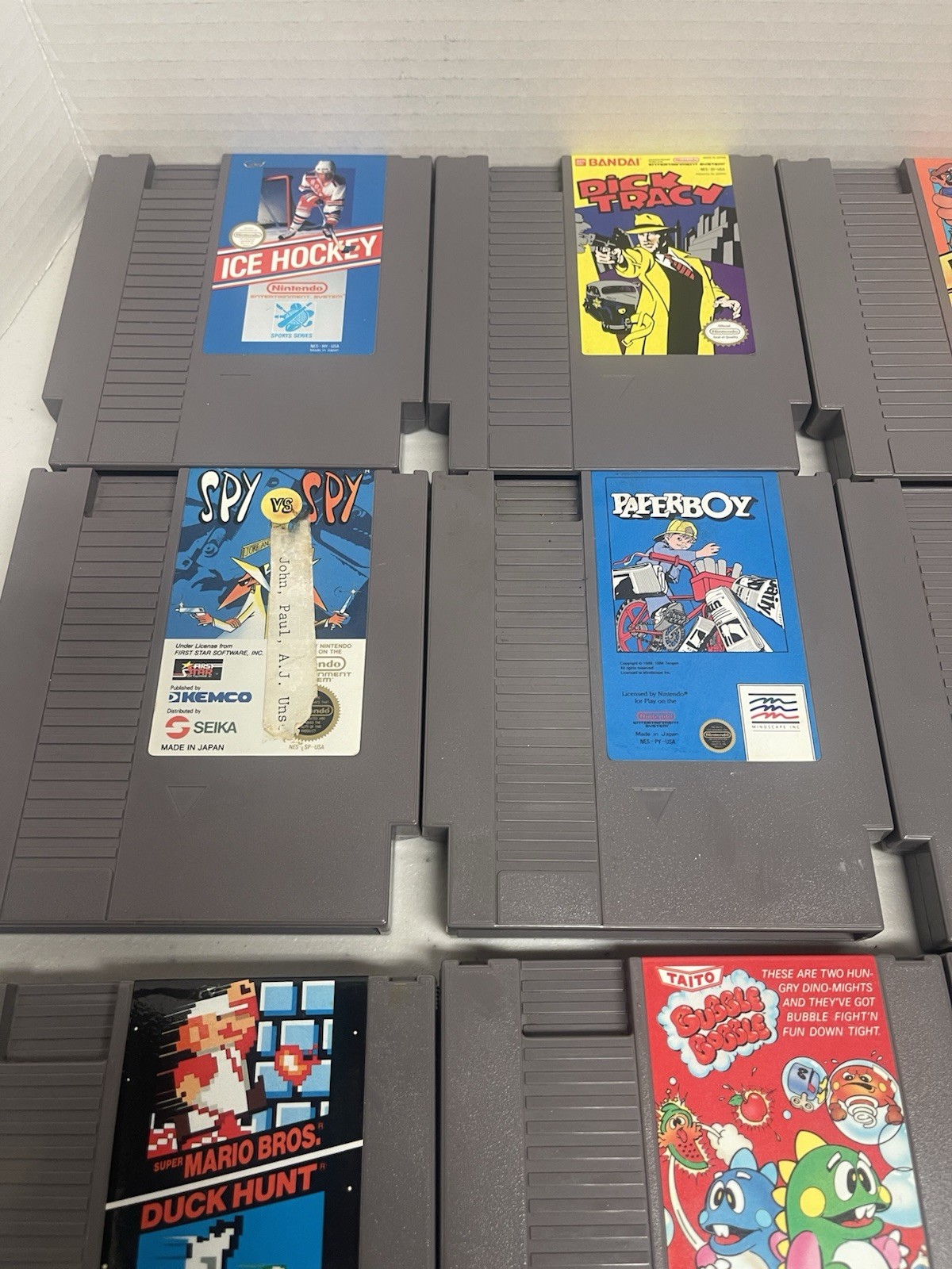 Original Nintendo NES bundle with cords, 2 controllers, zapper, and 17 games
