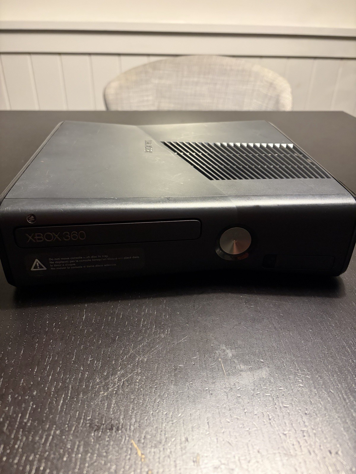 Xbox 360 S Glossy Black Console Only Model 1439 Tested and Working Microsoft