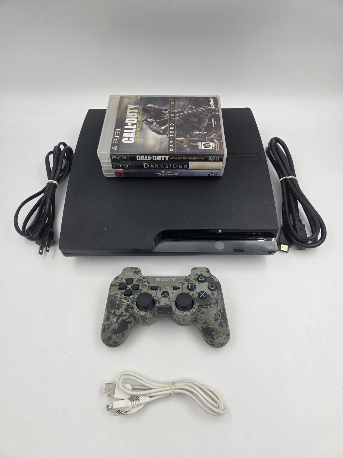 Sony PlayStation 3 PS3 Slim Console 160GB With Controller And 3 Games CECH-2501A