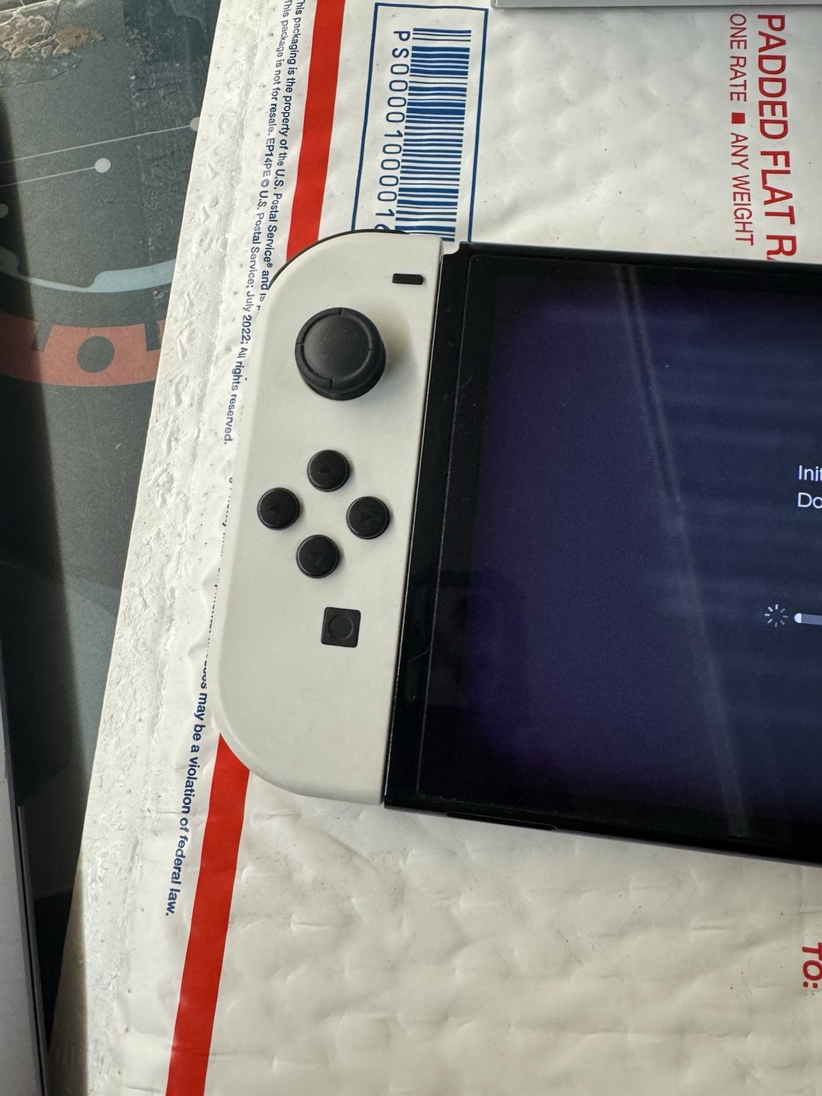 Nintendo Switch OLED HEG-001 White Console CIB Dock Joy-Con No Charger