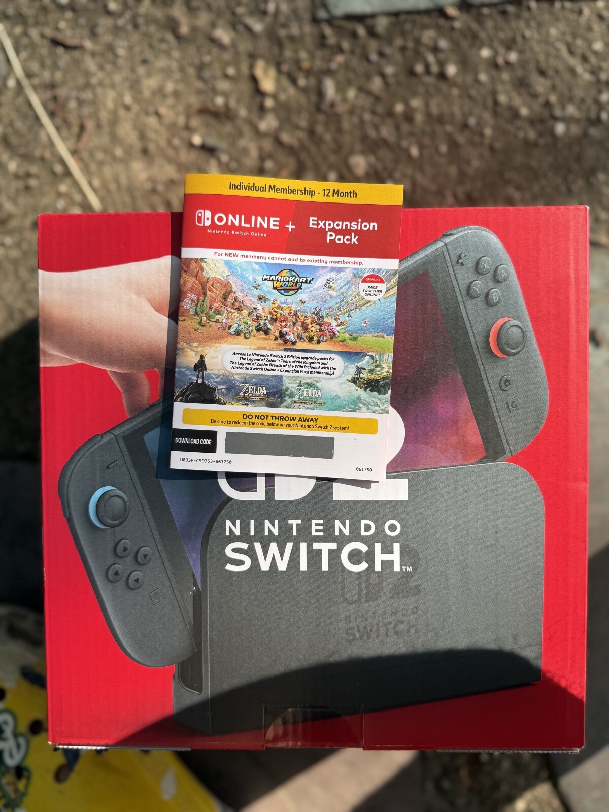 Nintendo Switch 2 MarioKart World Bundle + 12 Month Individual Membership New!