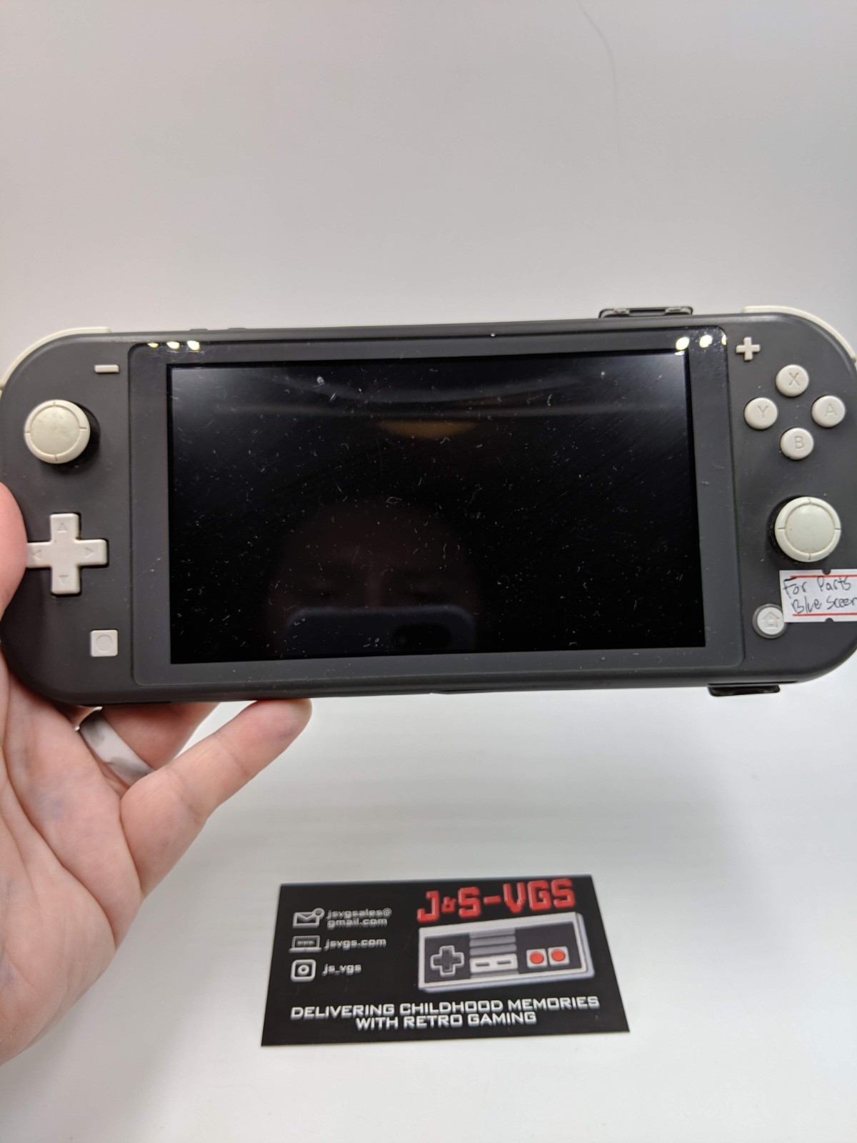 Nintendo Switch Lite Grey FOR PARTS BLUE SCREEN AS IS FOR REPAIR