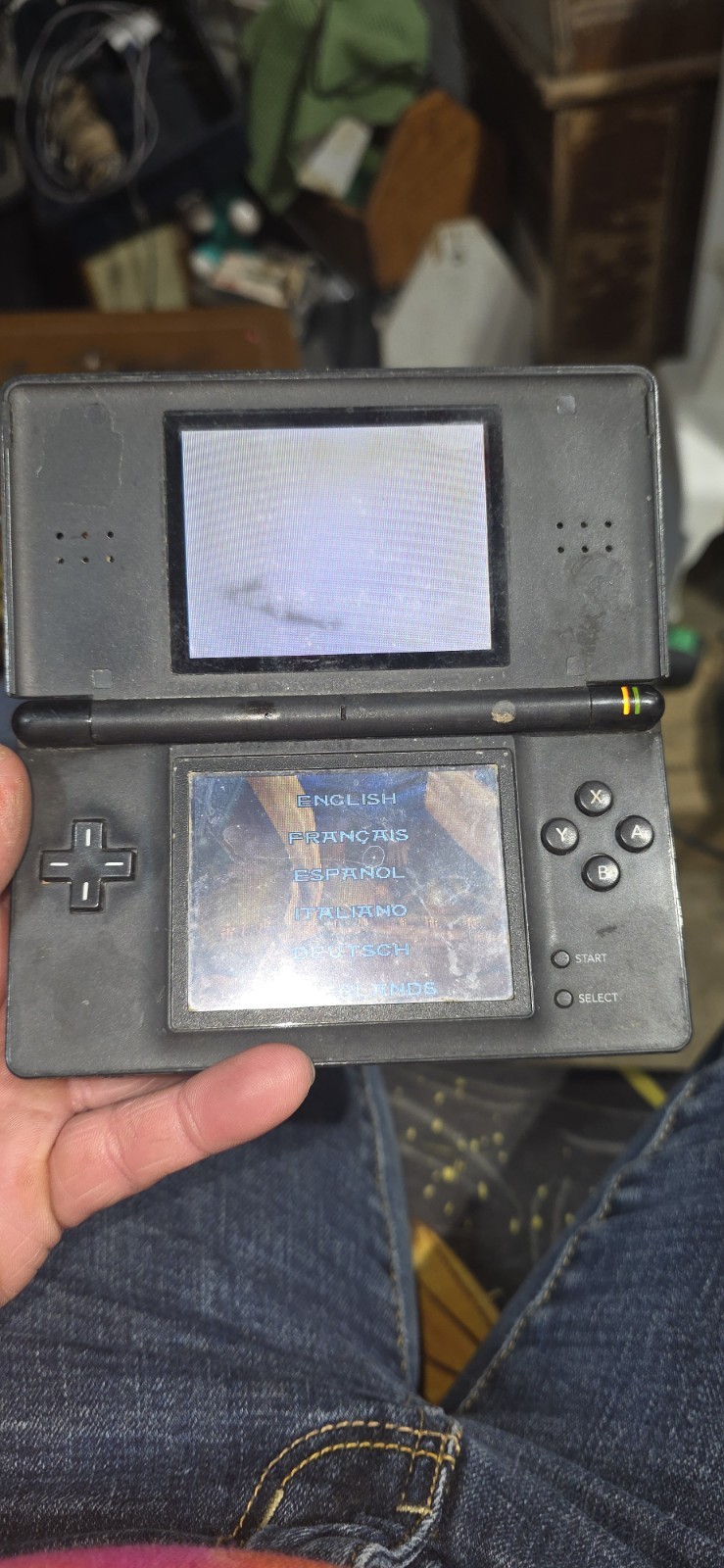 Nintendo DS Lite Handheld System – Cobalt/Black. Dont Work & Game