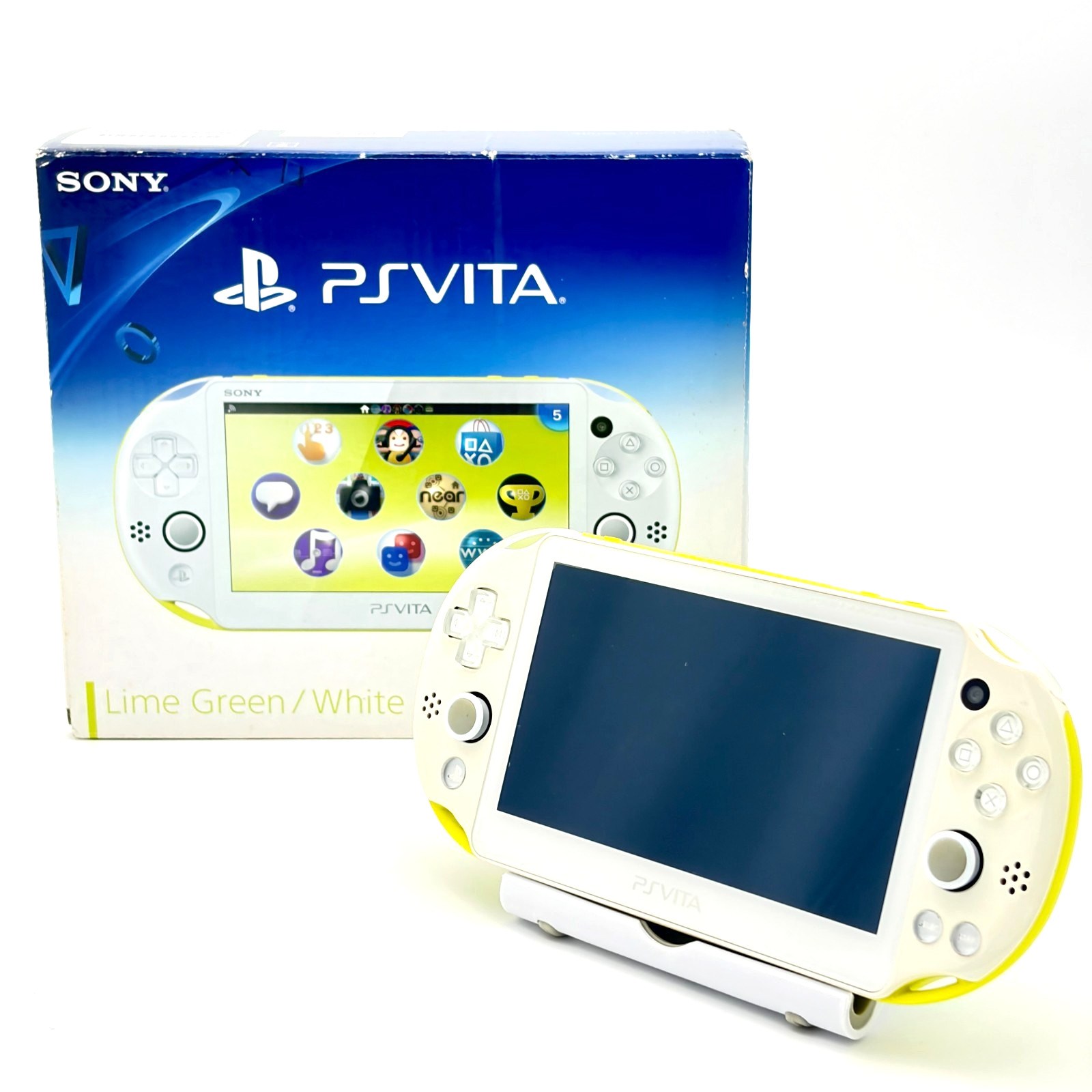 PS Vita Lime green white Boxed From Japan Pch-2000 Sony