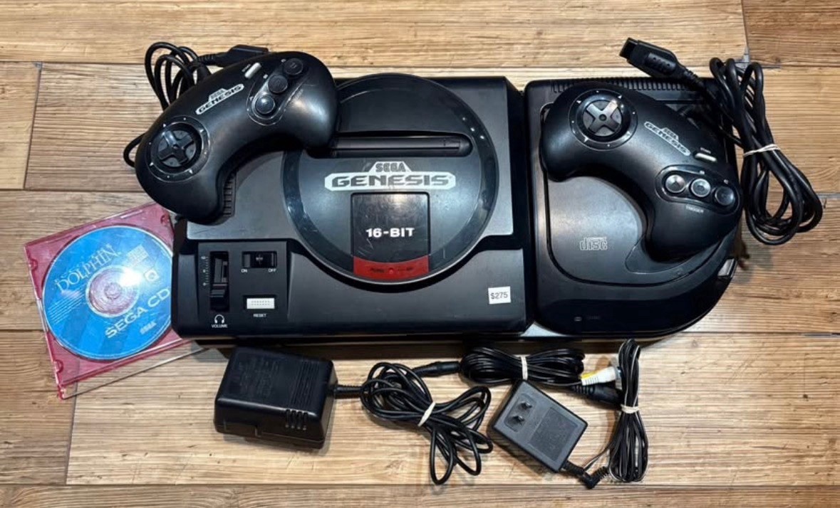Sega Genesis Model 2, Sega CD Model 2 Console Bundle Cords 2 Oem Controllers