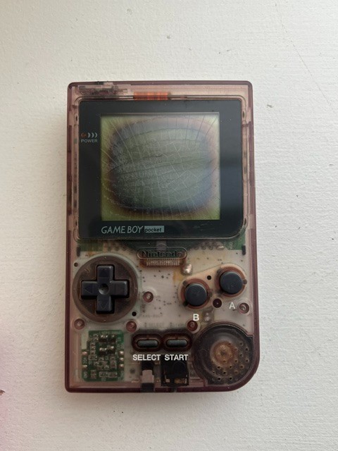 Nintendo Game Boy Pocket MGB-001 – Atomic Purple -100% OEM – Working – Needs LCD