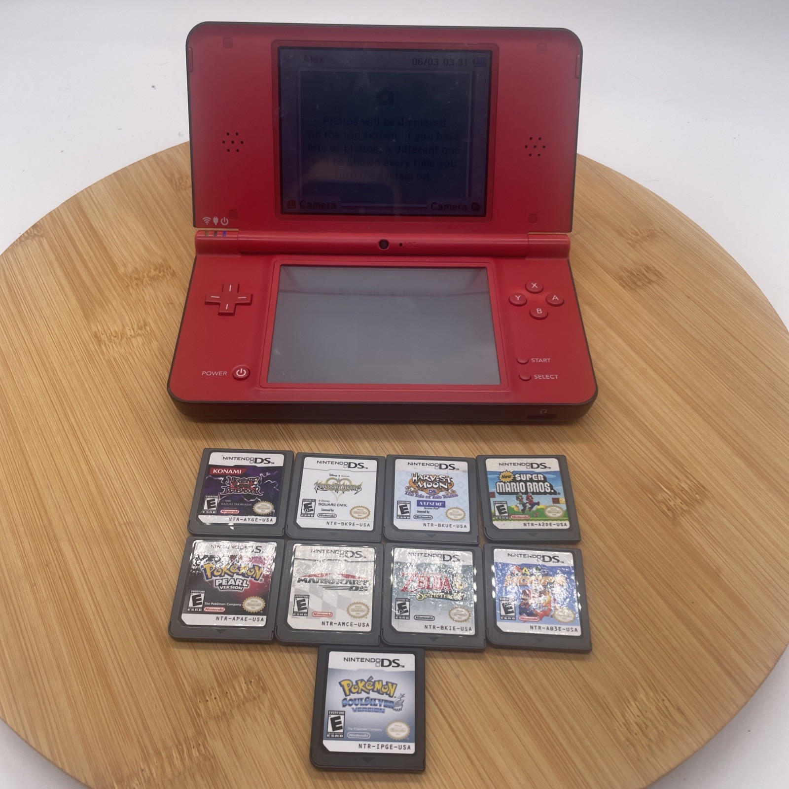 Nintendo DSi XL Super Mario Bros. 25th Anniversary Edition W/ Games Soul Silver