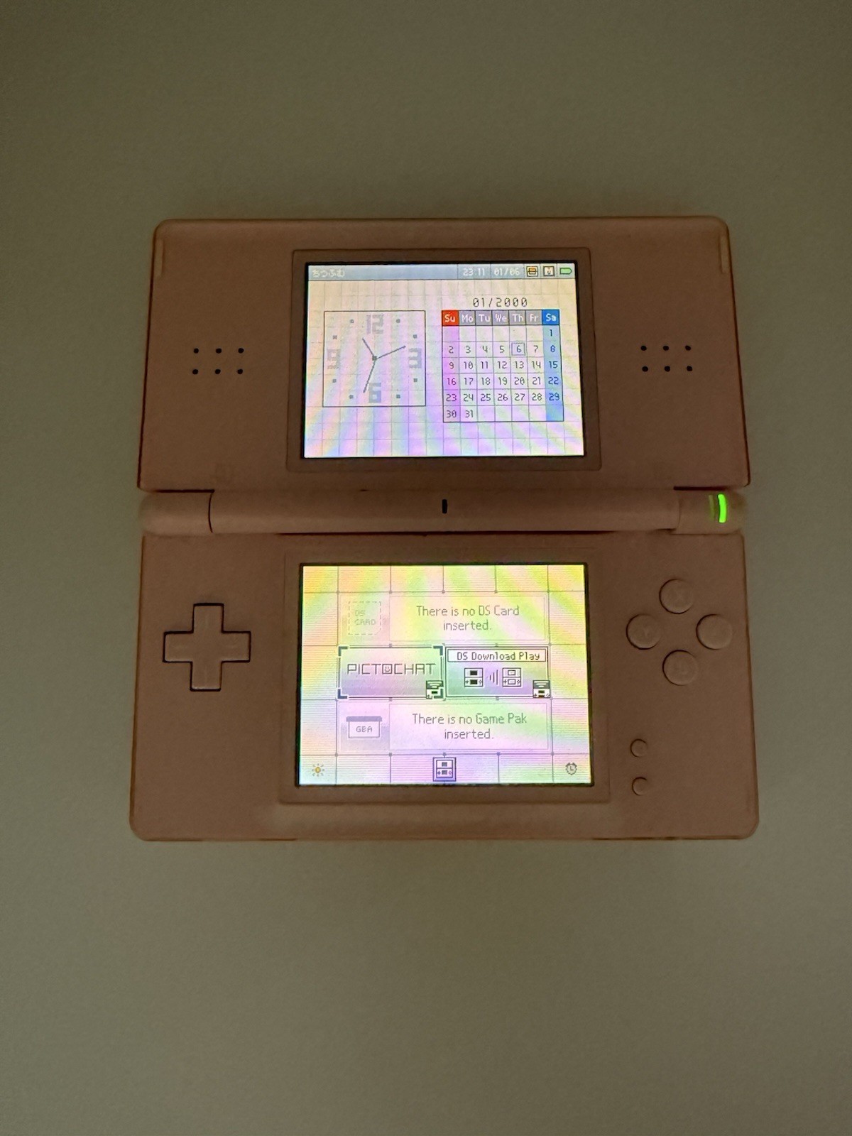 Nintendo DS Lite Pink Touchscreen USG-001 NTSC-J (Japan) Region Free Works Read