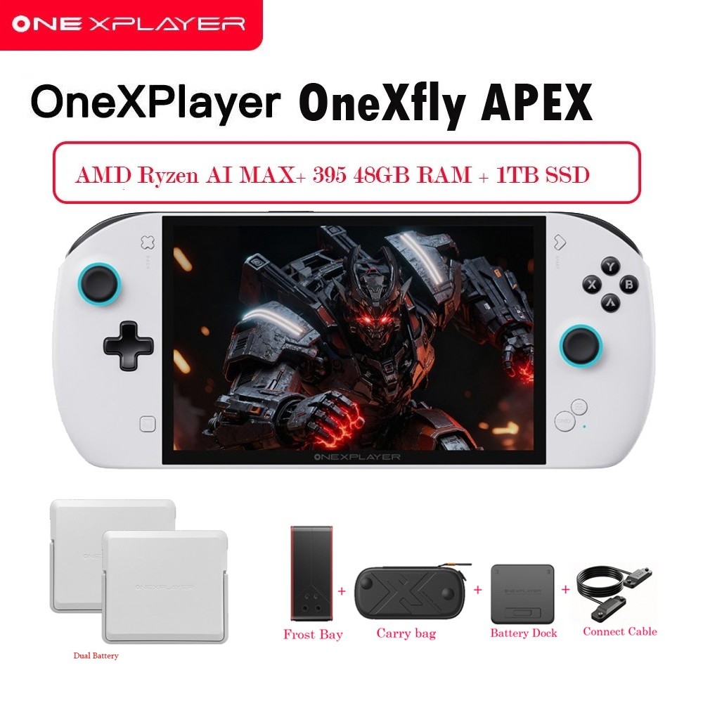 OneXPlayer Apex Handheld Game Console AMD AI MAX+ 395 8″ 48GB +1TB Dual Battery