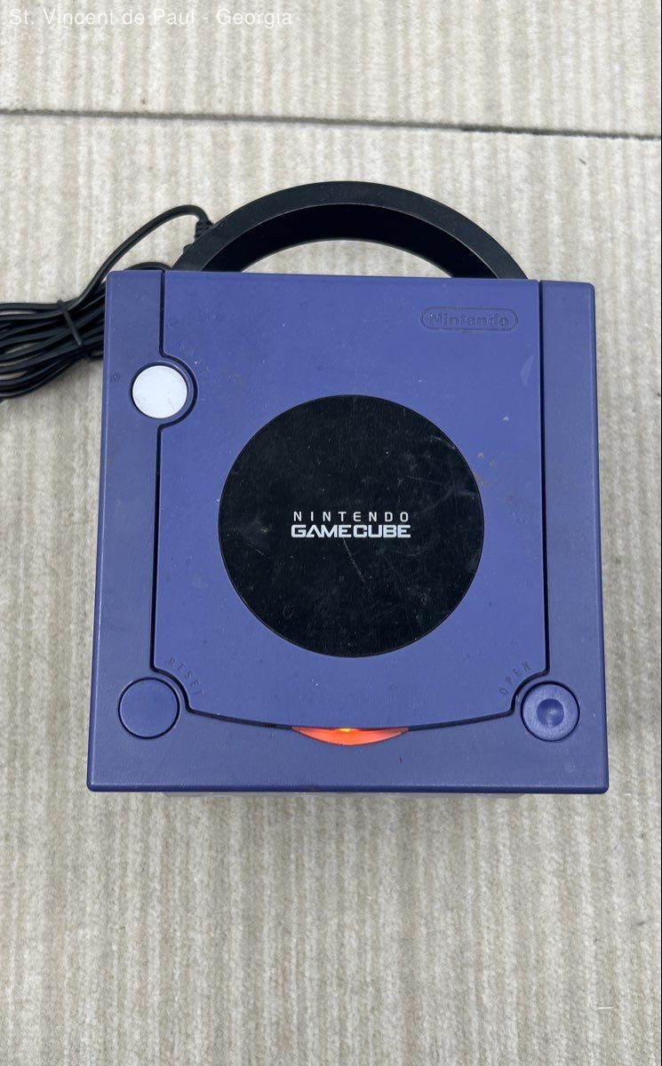 Nintendo GameCube DOL-001 Indigo Console Bundle With Controller and Games Tested