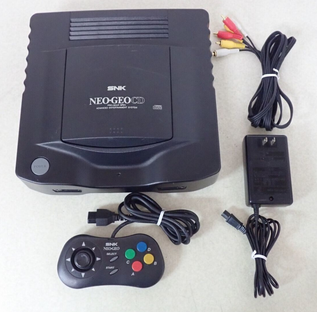 SNK Neo Geo CD Console CD-T01 with Controller & power cable Tested Working
