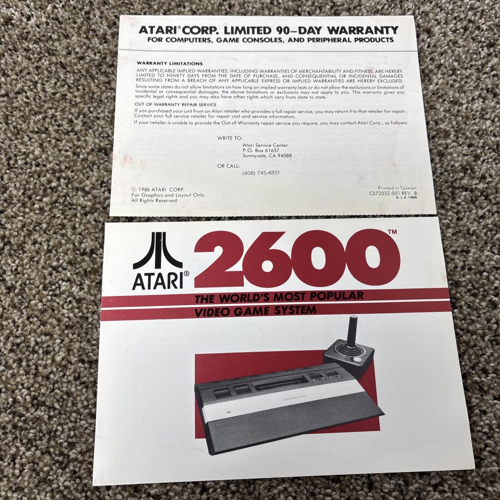 Atari 2600 Junior Game System Console tested boxed complete by Atari CIB NTSC