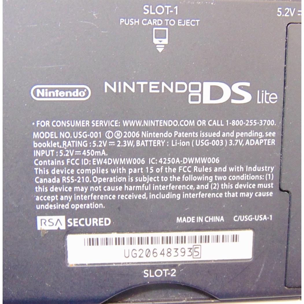 Nintendo DS Lite Console Cobalt Bundle USG-001 2006 Case Games Chargers SEGA EA
