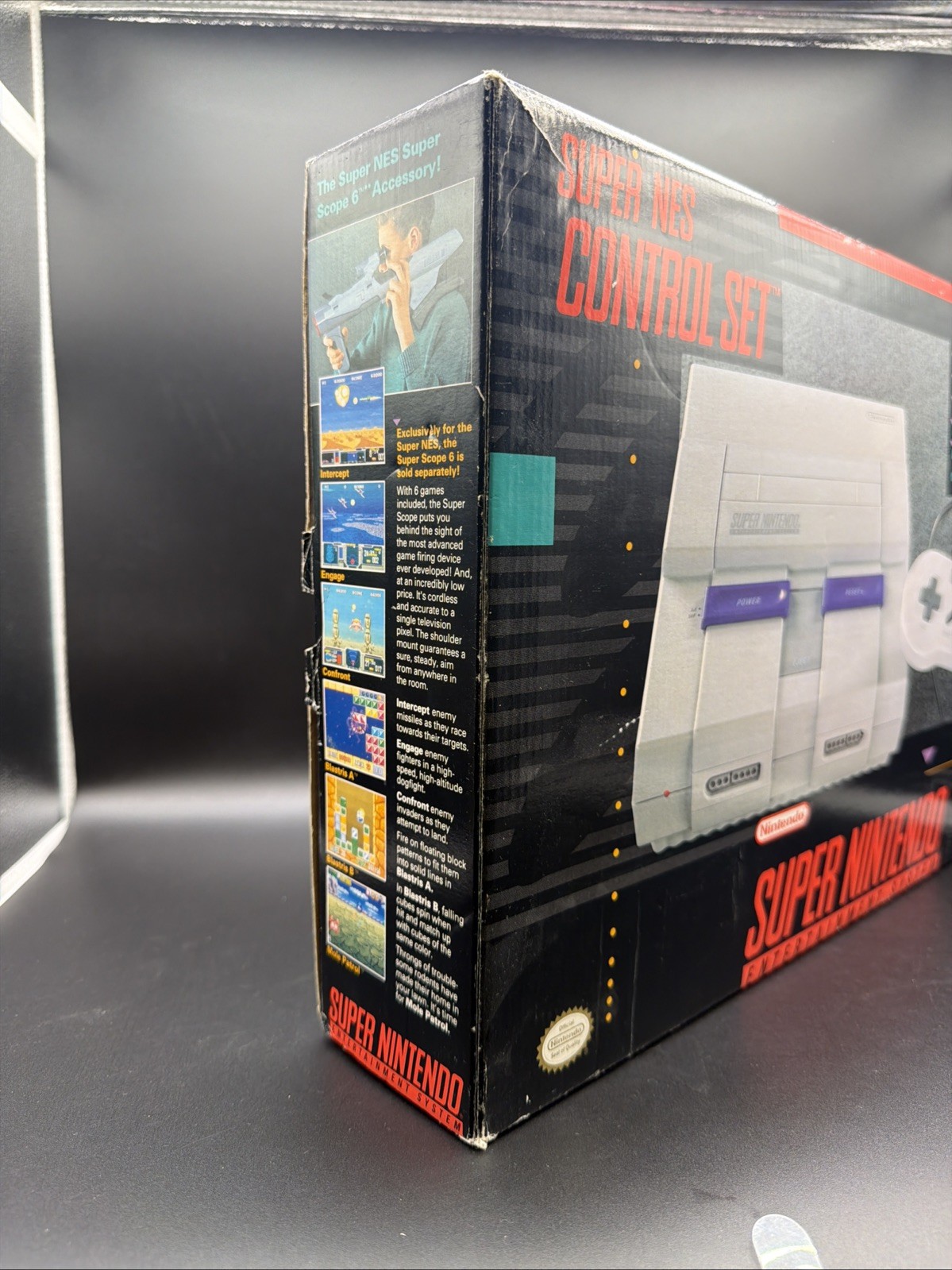 SNES Super Nintendo Control Set Console Complete CIB Tested/Working! Fast Ship