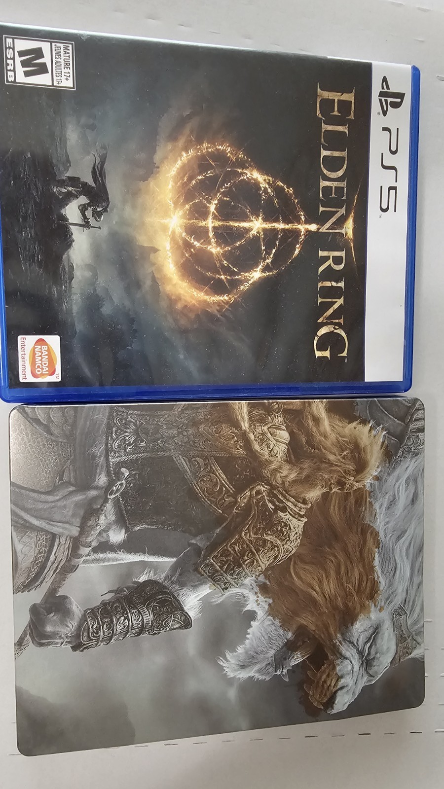 PS5 Disc Console 825gb Spiderman Shells + GoW + Elden Ring + steelbook