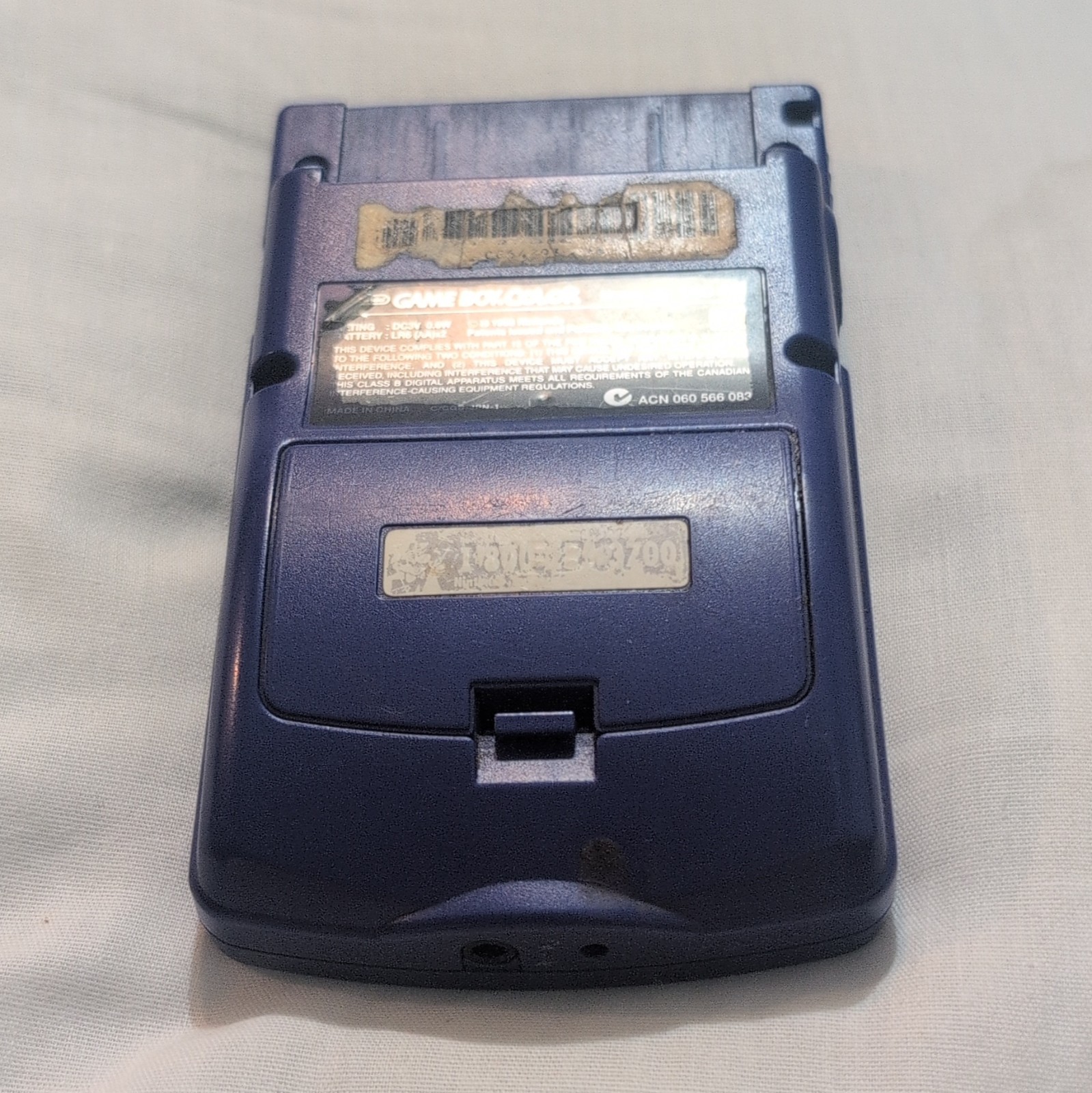 Nintendo Game Boy Color Purple Handheld System Console w/ Headphone Jack
