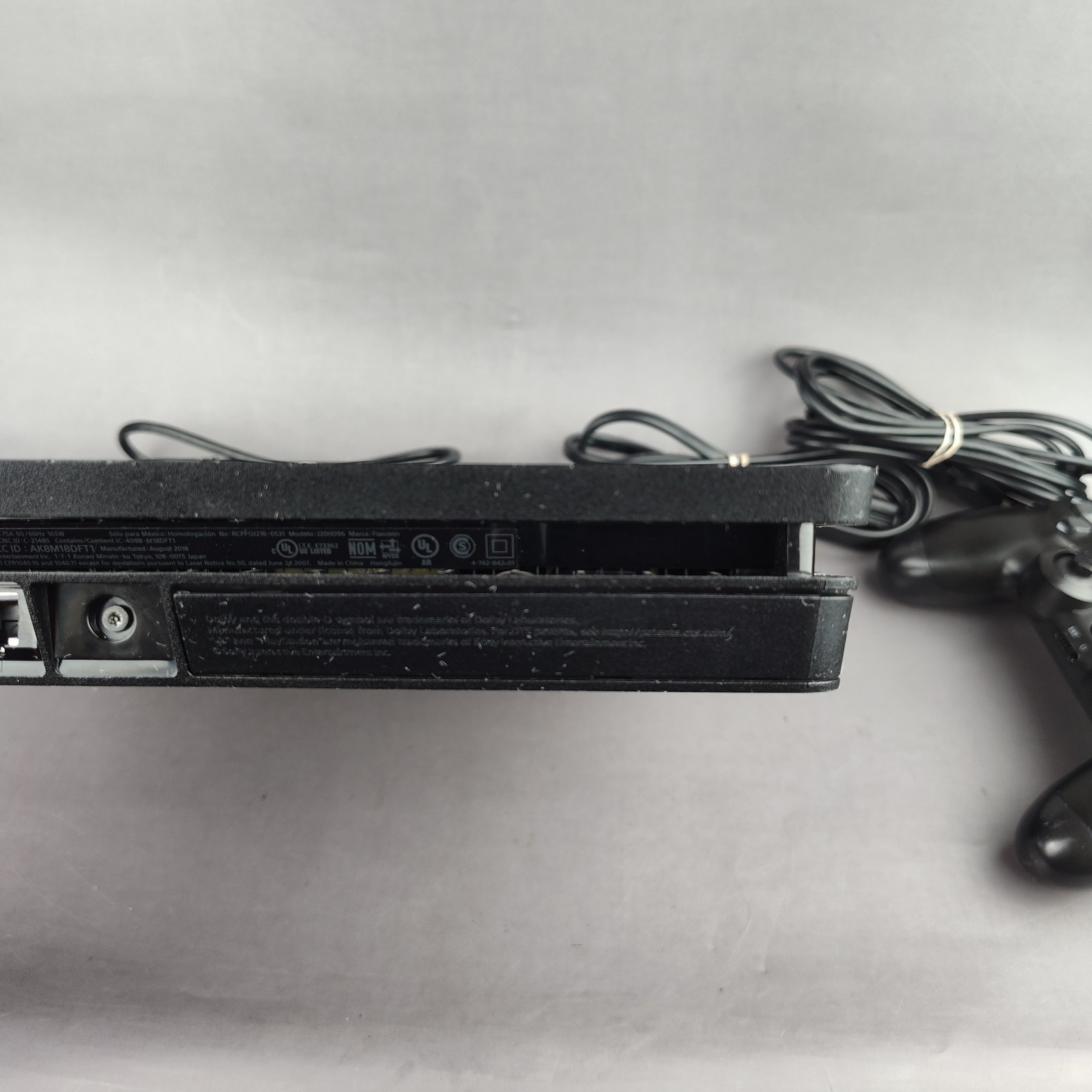 Sony PlayStation 4 Slim 1TB Console Jet Black – Controller + Wires Tested PS4