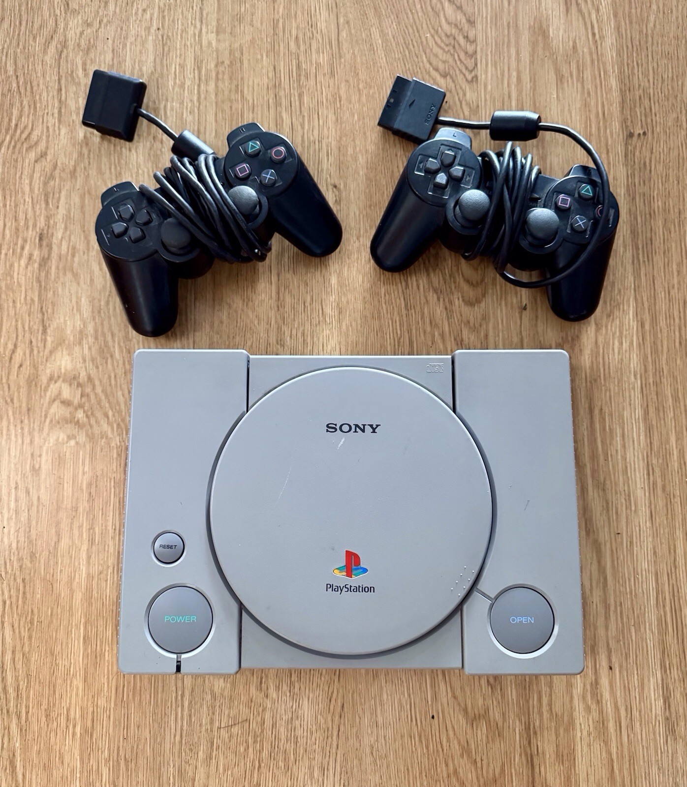 Original PlayStation 1 No Chords Tested and Working (2 Controllers)