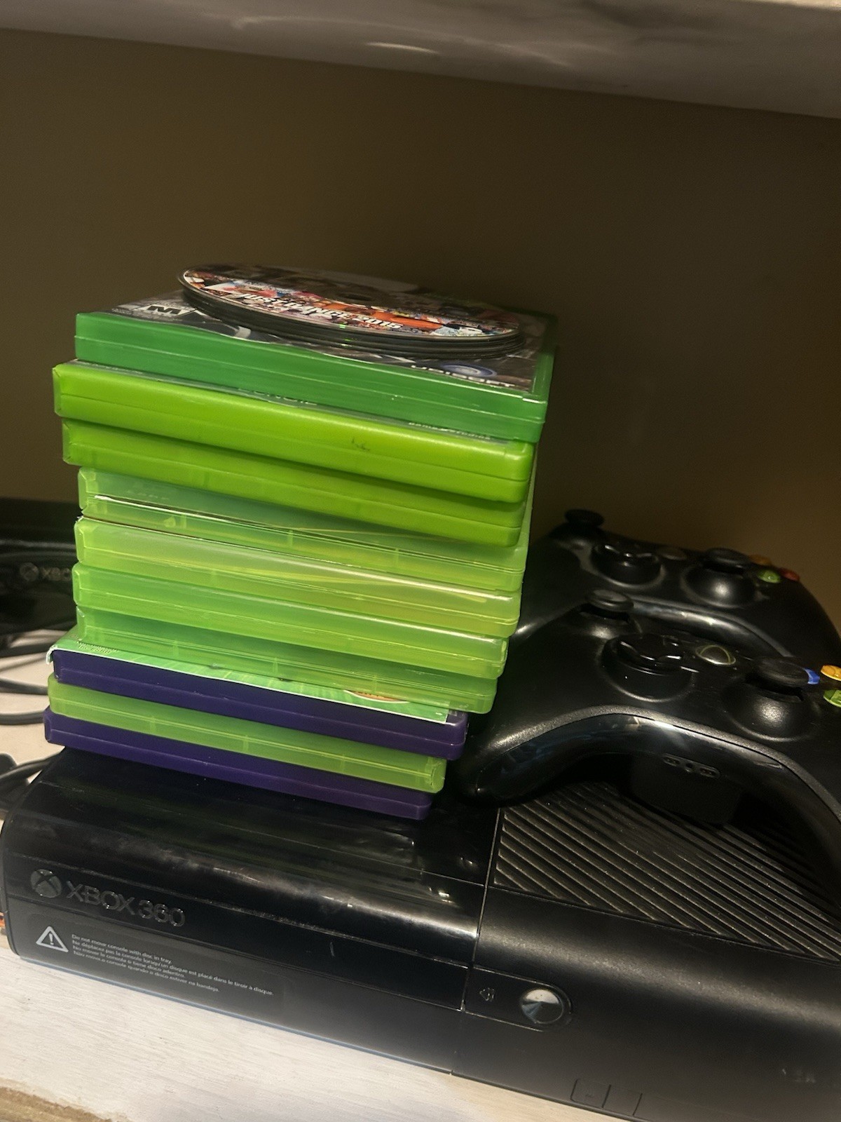 Xbox 360 Lot With 3 Controllers Kinect, Games For part or repair UNTESTED