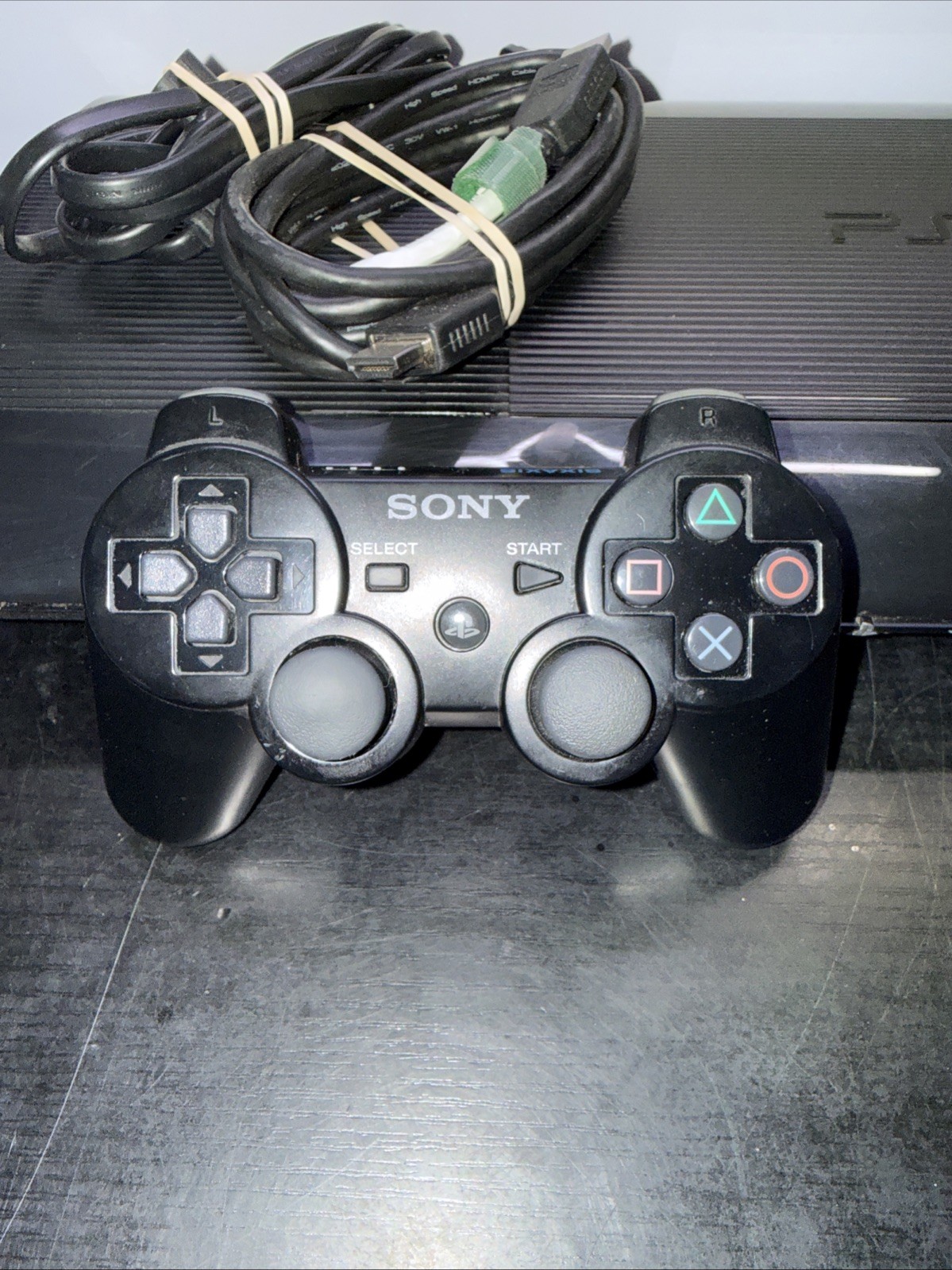 •Cosmetically Flawed/Read First•Sony PlayStation 3 PS3 Super Slim Black 250GB