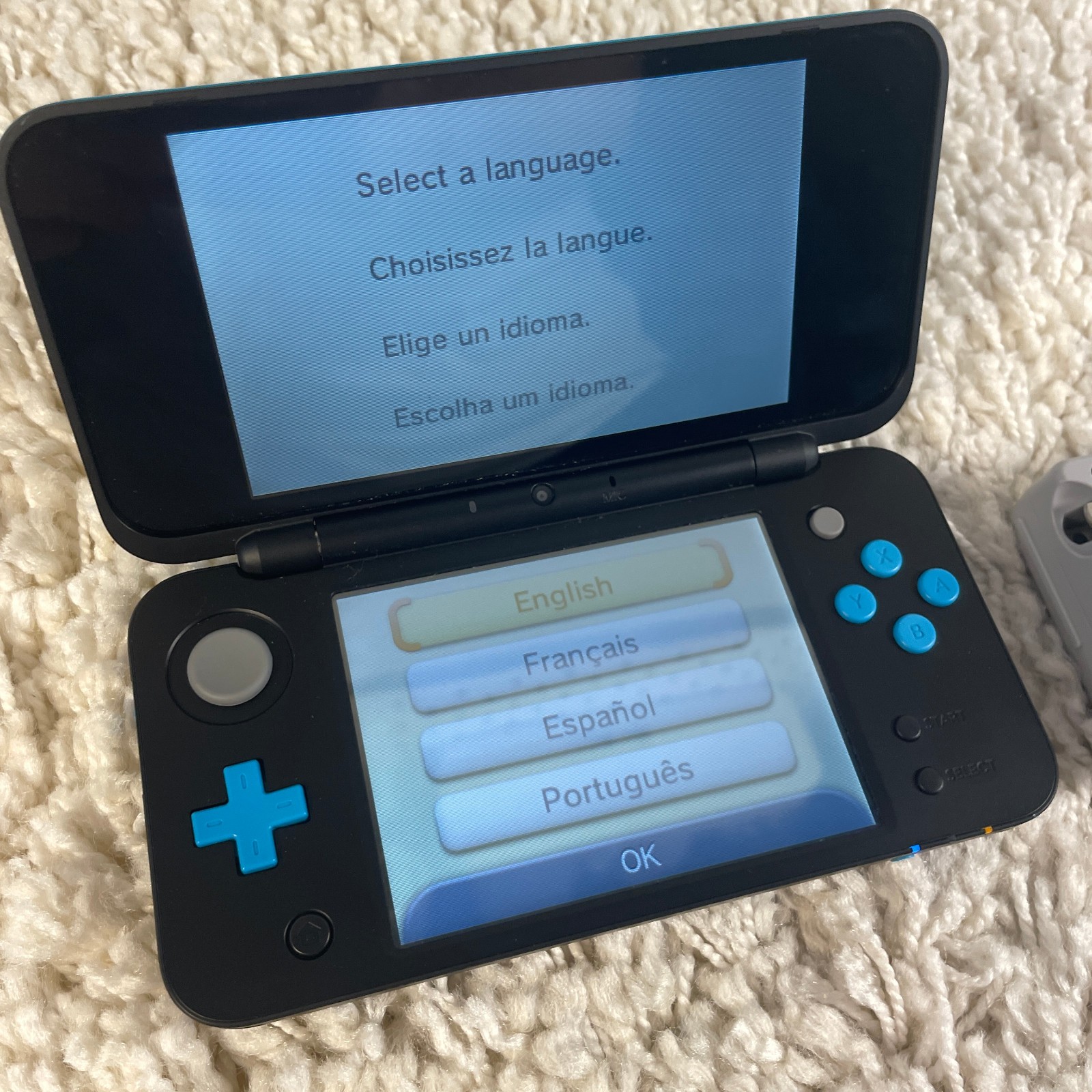 Nintendo 2DS XL Black Turqoise Handheld Console System JAN-001 Tested