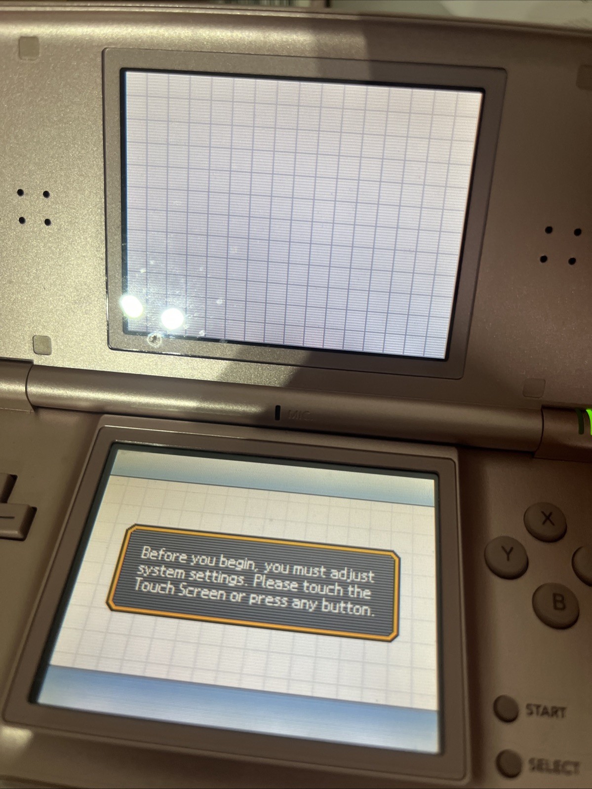 Nintendo DS Lite Metallic Rose Pink System And Adaptor With Charger Tested !!
