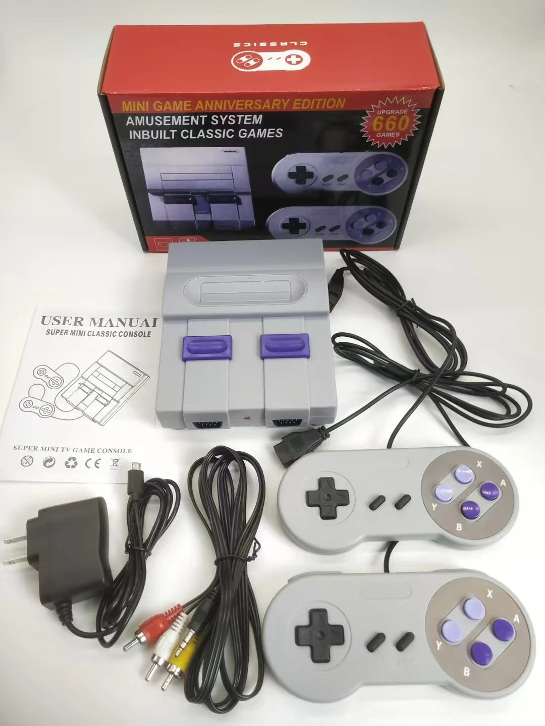 Super Entertainment System Orig SNES Console SNS-001 Video Game Bundle