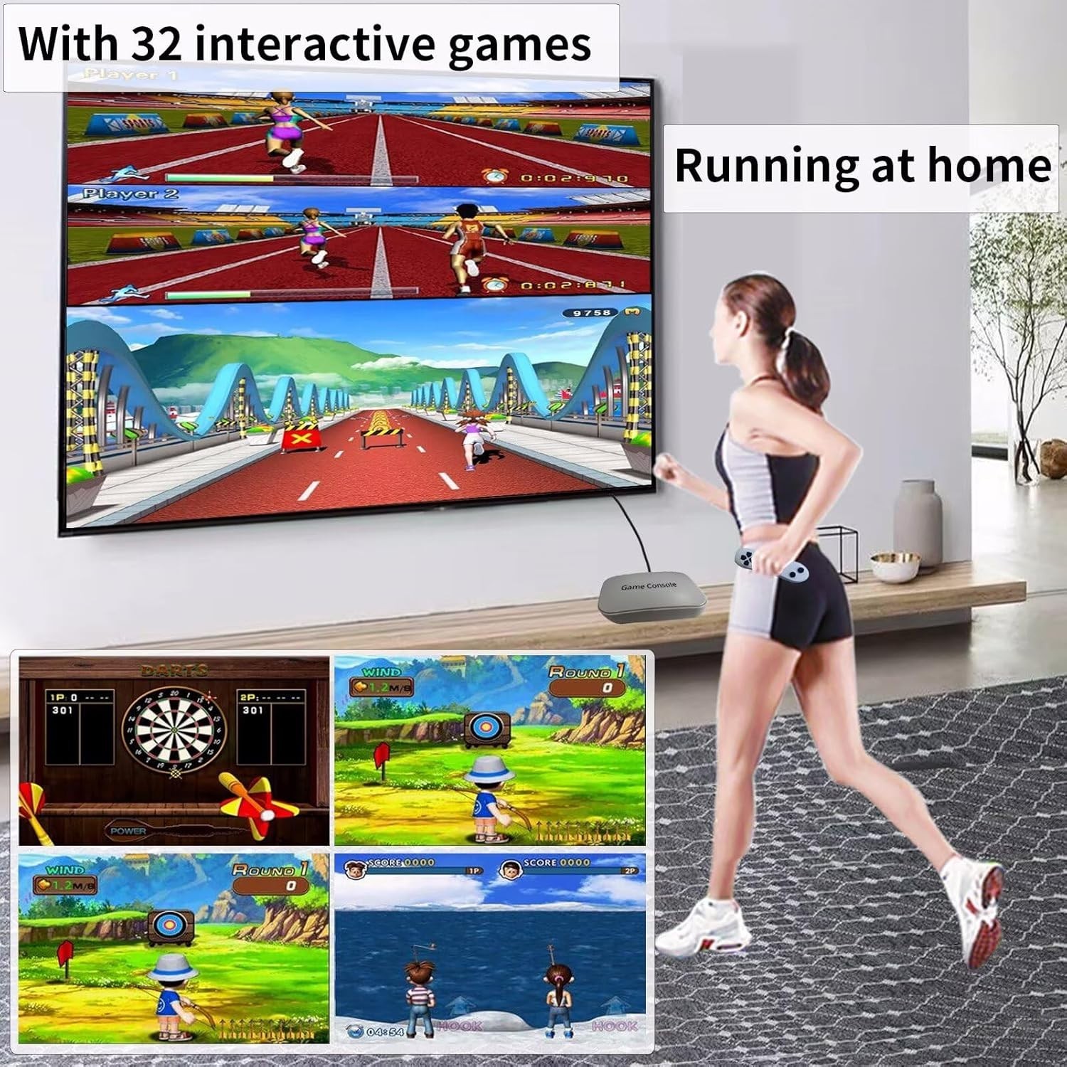 Compact Plug & Play Game Console with 2.4G Wireless Control for Fun Family Time