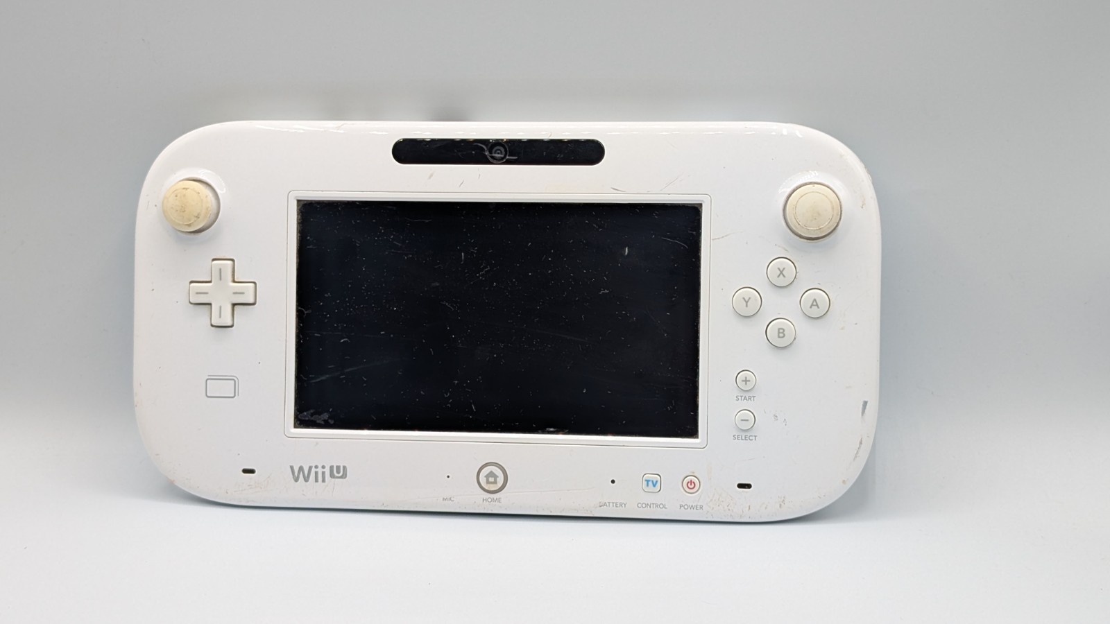 Nintendo Wii U White Gamepad Controller Only – No Battery – For Parts Or Repair