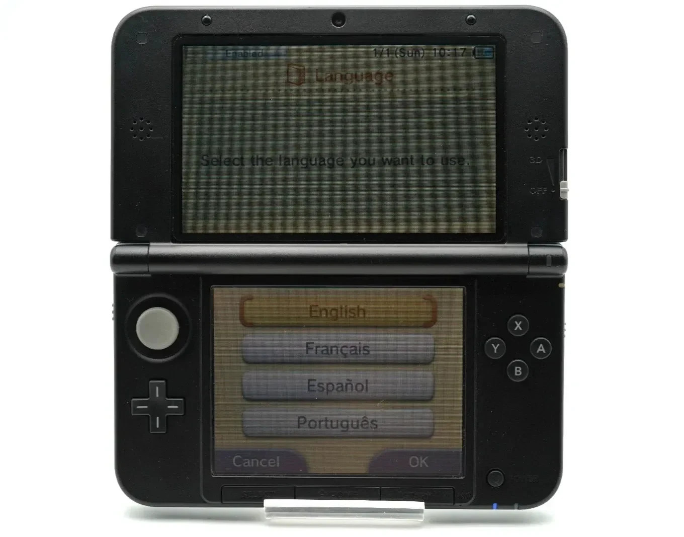 [REGION FREE] Nintendo 3DS XL LL Black Console [Rank A/B] English ok charger