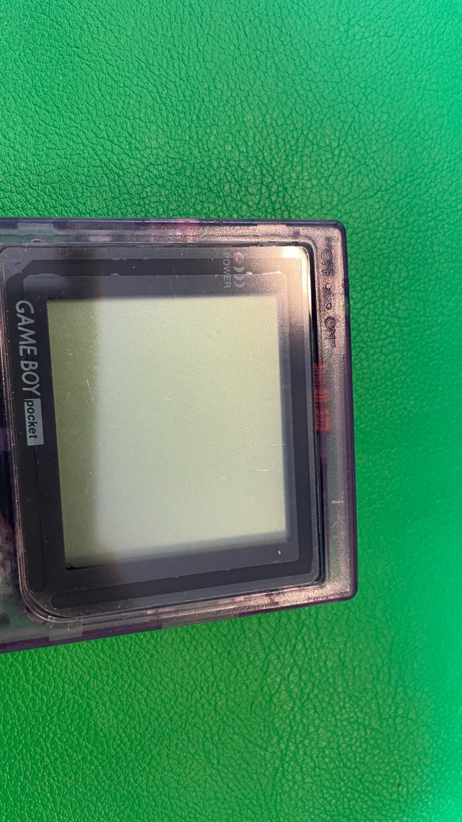Nintendo GameBoy Pocket Handheld Console Atomic Purple Clear e164