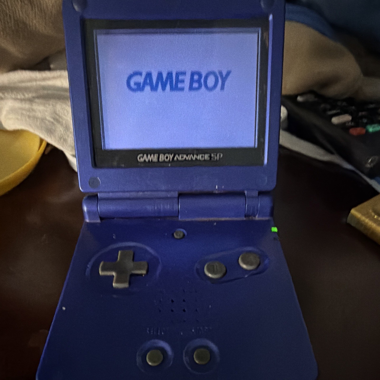 Nintendo Game Boy Advance SP Blue Handheld System w/ Speaker & Headphone Jack