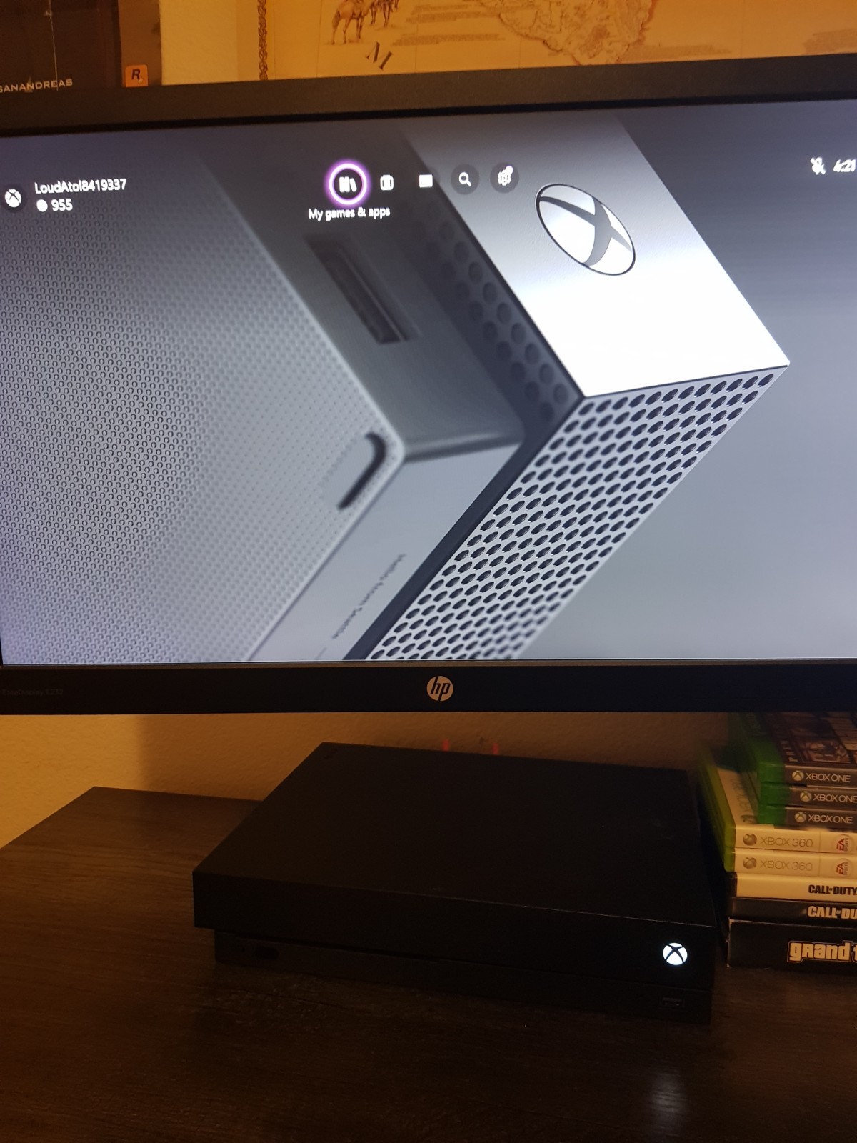 console bundle ps4 xbox one x+2 monitors monitor arm and 2 controllers
