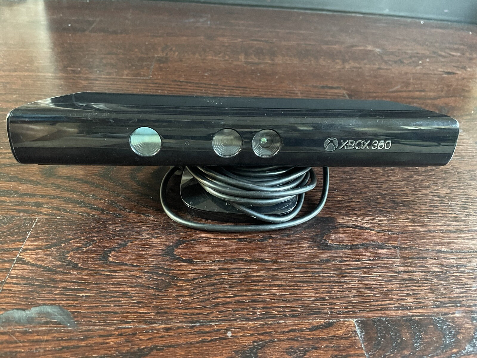 Microsoft Xbox 360 Console and Kinect sensor, black, used, good condition