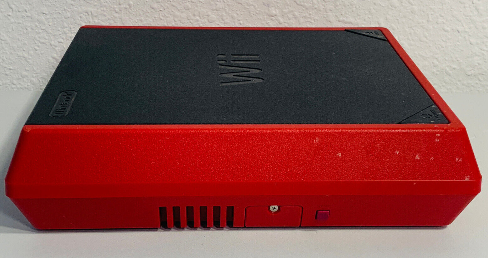 Nintendo Wii MINI Red RVL-201 TOP LOADING Console with Remote & Cords TESTED!