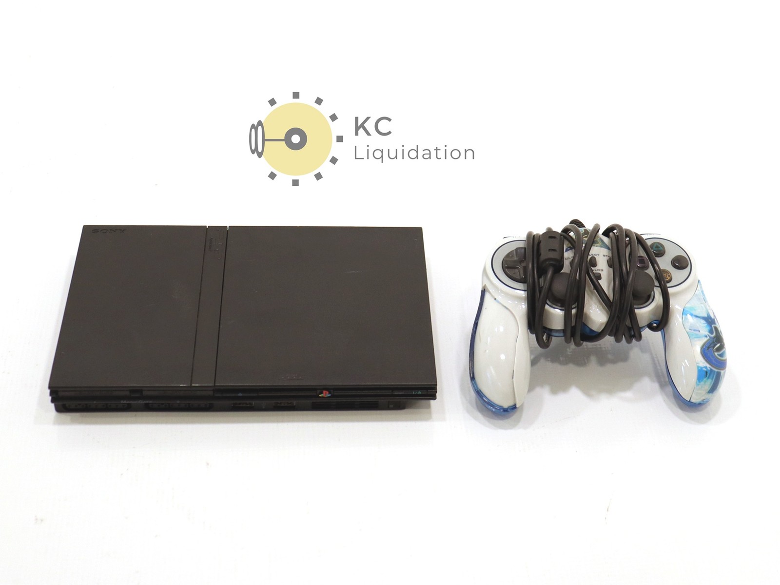 Sony PlayStation 2 Slim (Black) w/ Wired Controller – As Is Unable to Test