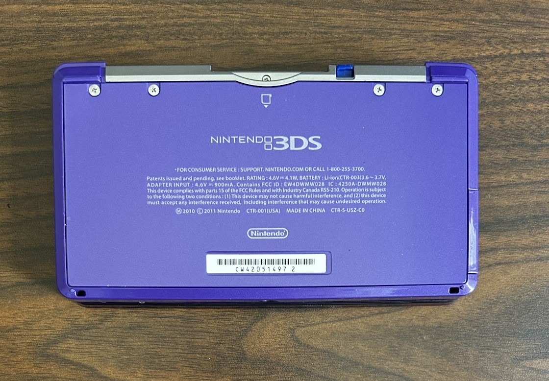 USA VERSION Nintendo 3DS Handheld System tested/working-midnight purple FASTSHIP